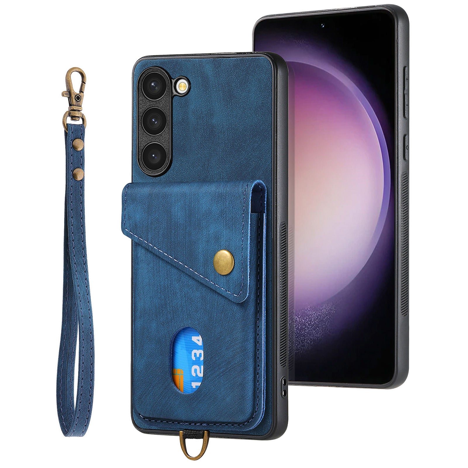 Leather Coated PC TPU Case for Samsung Galaxy S23 Card Holder Kickstand Phone Cover Leather Coated PC TPU Case for Samsung Galaxy S23 Card Holder Kickstand Phone Cover